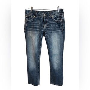 Buckle Y2K Miss Me Jeans "Fleur de Lis" Straight Sz 30x28 READ ALL